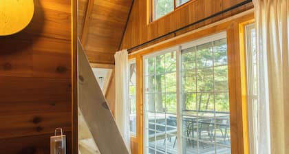 Riverfront A-Frame w/ Hot Tub and Firepit