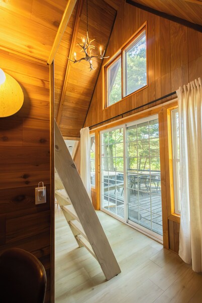 Riverfront A-Frame w/ Hot Tub and Firepit