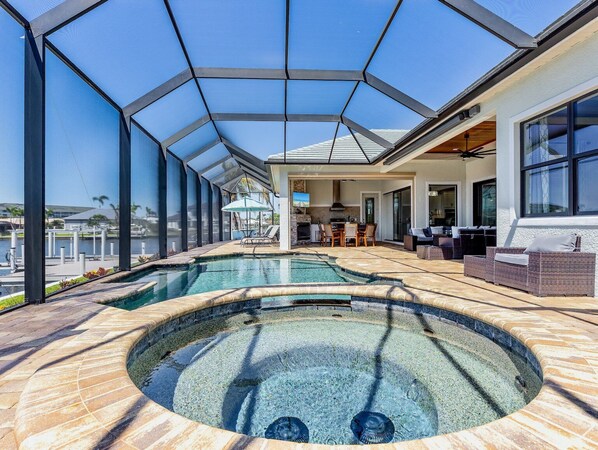 A heated pool