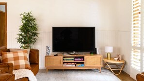 Televisie, een open haard en videospelletjes