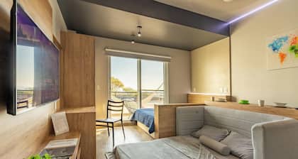 Moderno Estudio con Alberca Gym Rooftop