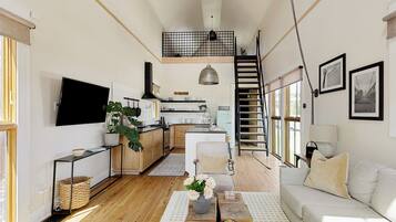 Smart TV, estéreo y oficina