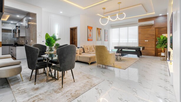 Living area - Ocean view Luxurious 2 bedroom apartment on Lekki phase 1. Close to all beaches (Lekki)