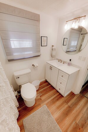 Secadora de cabello, toallas, jabón, shampoo 