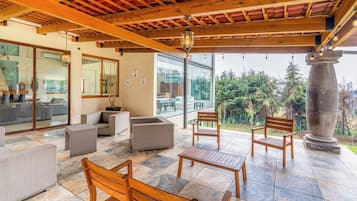 Junior Cabin, Multiple Bedrooms, Kitchen | Terrace/patio