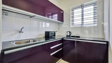 Casa Deluxe, 1 cama de matrimonio | Cocina compartida | Hervidor eléctrico y utensilios de cocina