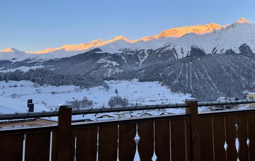 Ferienwohnung 'Berghoamat Nauders' mit Bergblick, Privatterrasse und Wi-Fi