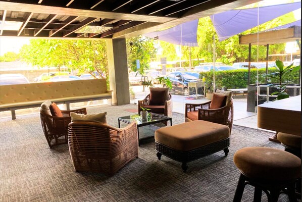 Sitteområde i lobbyen