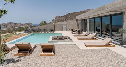 Inspiring Industrial Design Villa Overlooking Falasarna Beach