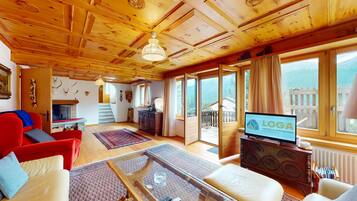 Fernseher, Kamin, Bücher