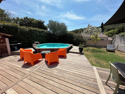 Maison piscine 6 personnes sur la Côte Bleue, à 2 pas des calanques