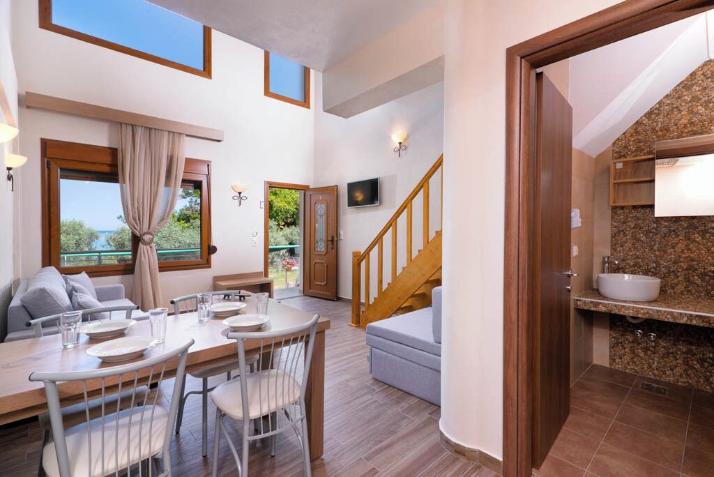 Deluxe Apartment, Kitchenette, Partial Sea View | Private kitchen | Full-sized fridge, stovetop, espresso maker, electric kettle