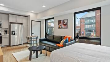 Deluxe Studio | Living area | 42-inch Smart TV with digital channels