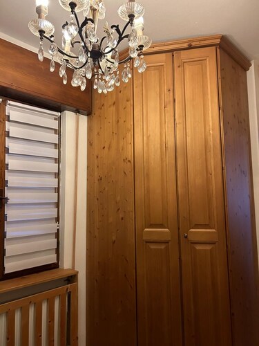 Cozy, living room, kitchen, room with double bed!