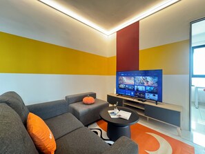 Departamento | Área de sala de estar | Televisión de 60 pulgadas con canales digitales 
