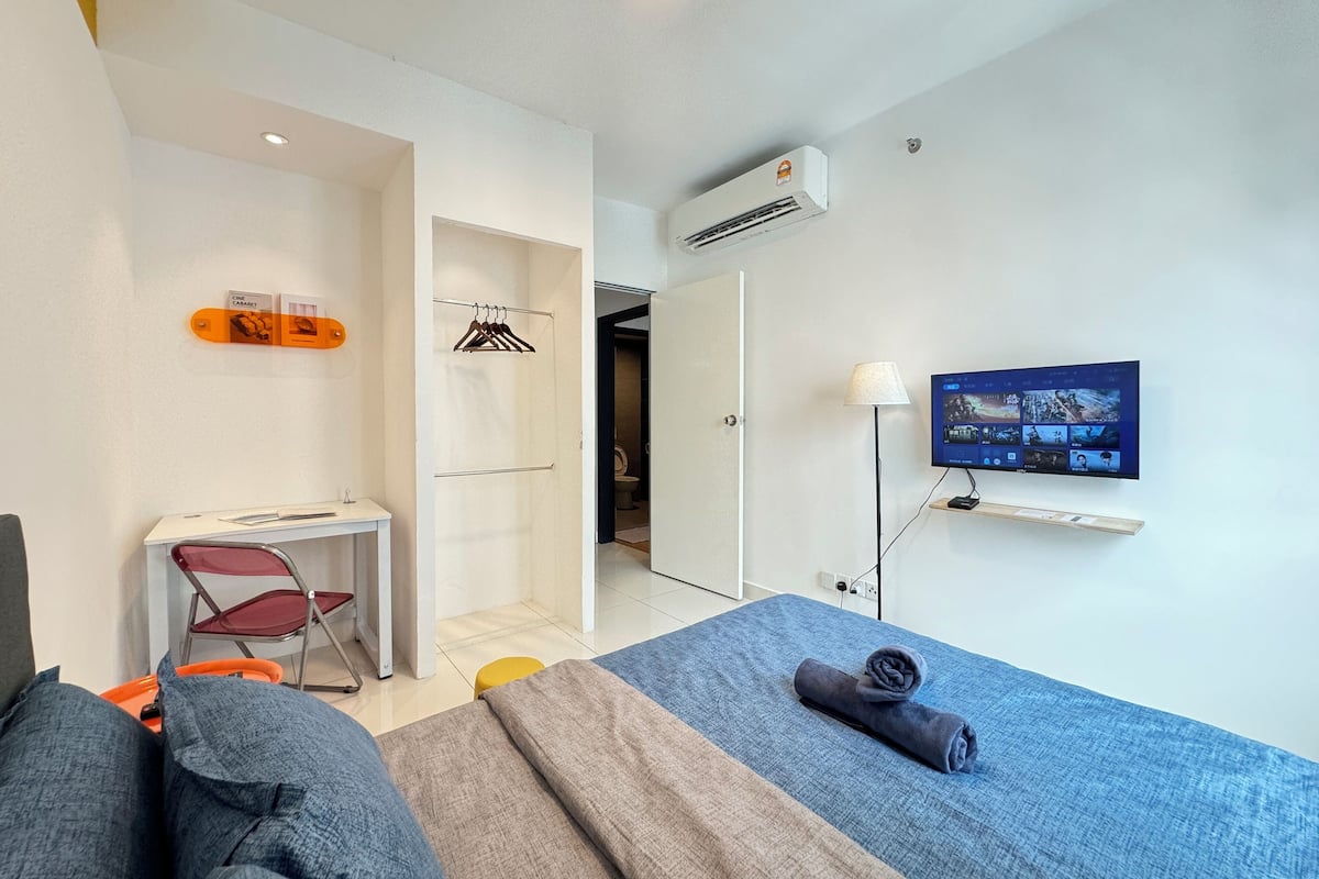 Apartment | Seterika/papan seterika, Wi-fi percuma, cadar katil 