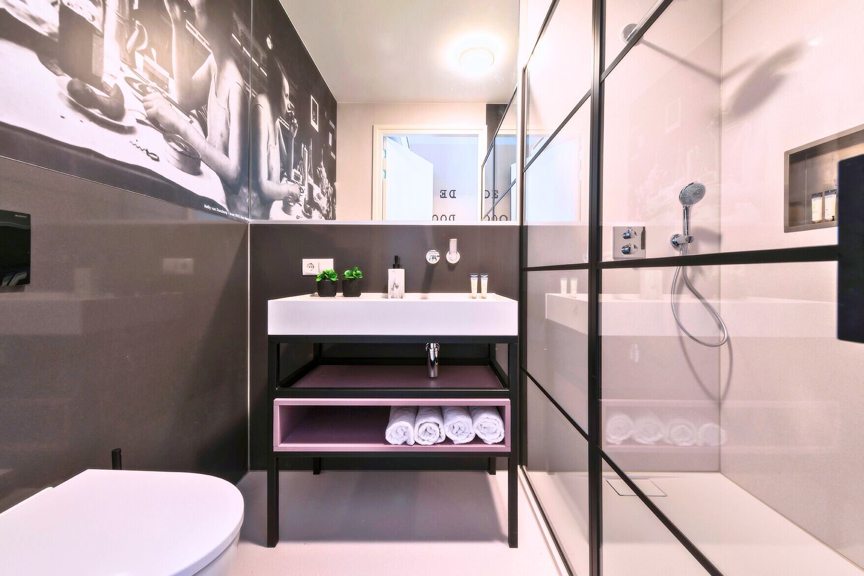 Hair dryer, towels