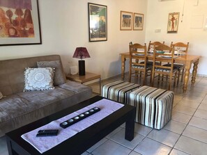 TV, stereo, offices - Limnaria Villas - Comfy 2BR, 2 bath Ground Floor Apart. Pvt Garden (Paphos)