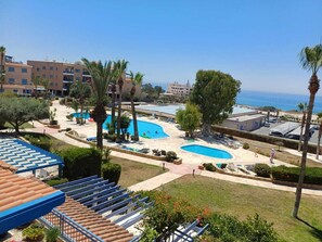 Pool - Kings Palace - Elegant 2BR | Sea Facing with Pool Views (Paphos)