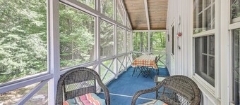 Becket Home w/ 3-season Porch: Walk to Lake Access