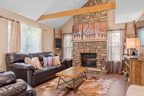Smart TV, fireplace, video games, books