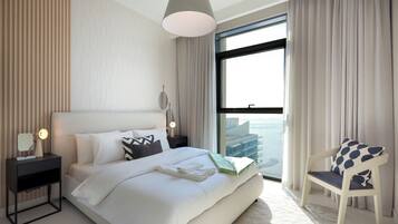 Appartement Confort, balcon, vue océan | 1 chambre, ameublement personnalisé, fer et planche à repasser