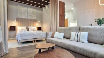 Suite estudio superior, patio | 1 dormitorio, decoración individual, mobiliario individual