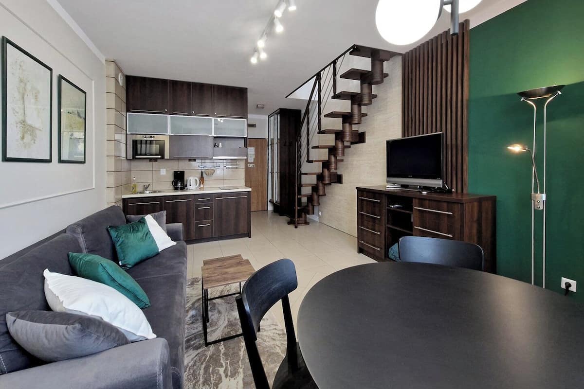 Departamento superior, 1 cama Queen size y sofá cama (Duplex) | Cocineta privada | Refrigerador, microondas, parrilla de estufa y tostadora