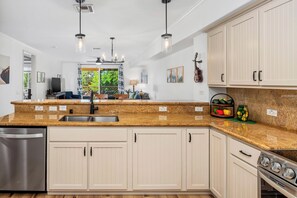 Fridge, microwave, oven, stovetop - Newly Renovated in 2024!  E22 Waikoloa Beach Villas (Waikoloa Beach Resort)