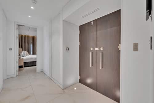 Deluxe Apartment, 2 Bedrooms, City View | Living area | 42-cm Smart TV with digital channels
