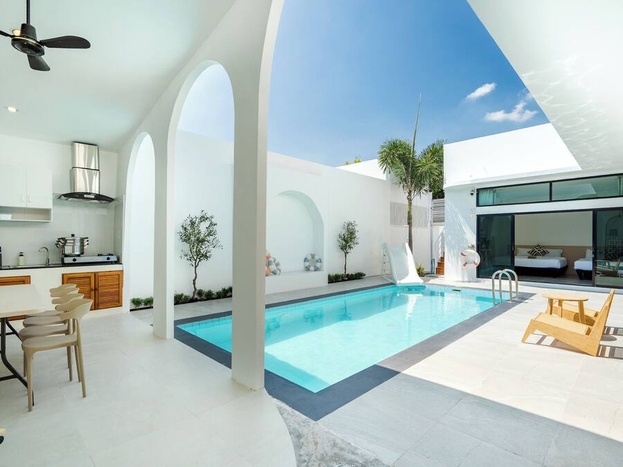 Casa, 3 quartos, sacada, vista para a piscina | Piscina particular