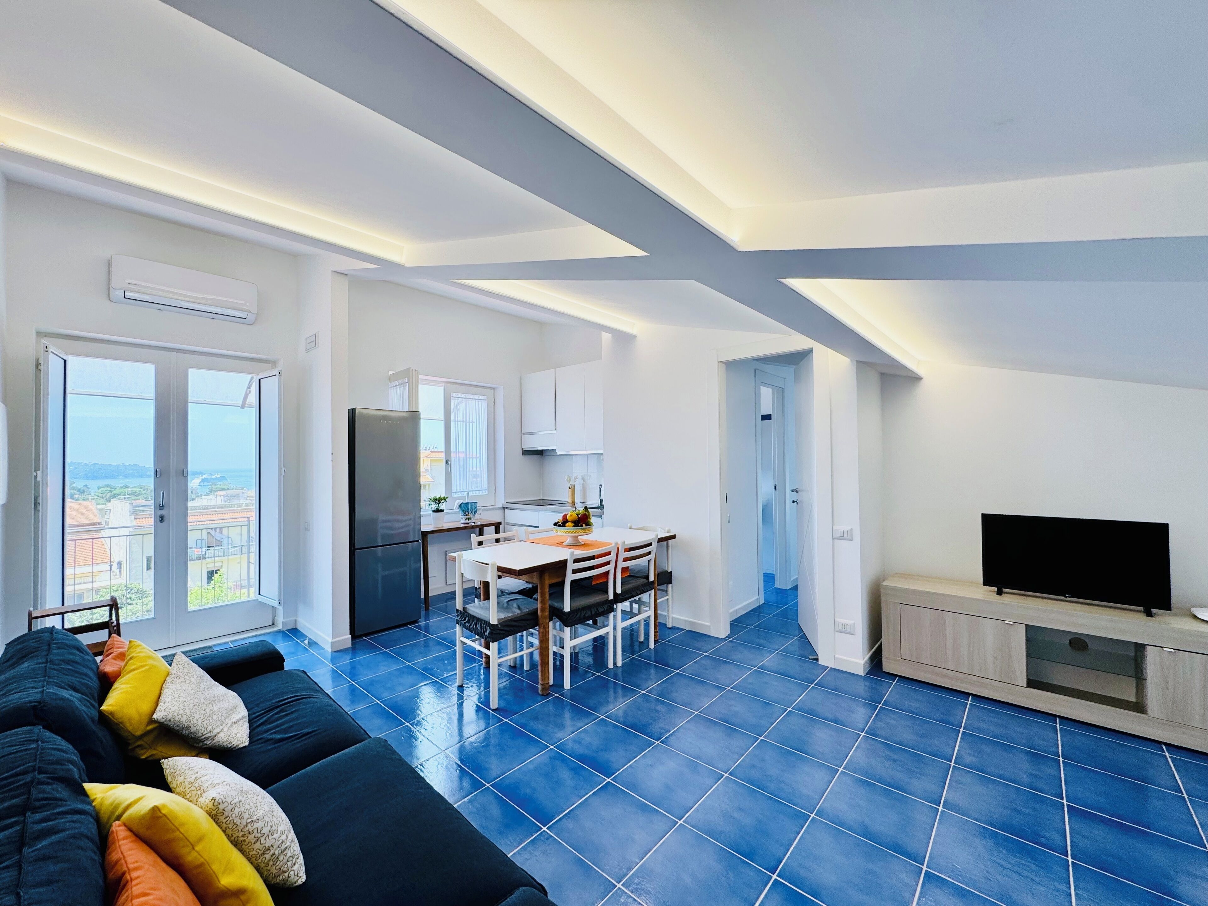 Appartement Panoramique, 3 chambres, vue mer | Coin séjour