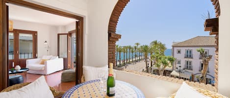 Superior appartement, 2 slaapkamers, uitzicht op zee | Balkon