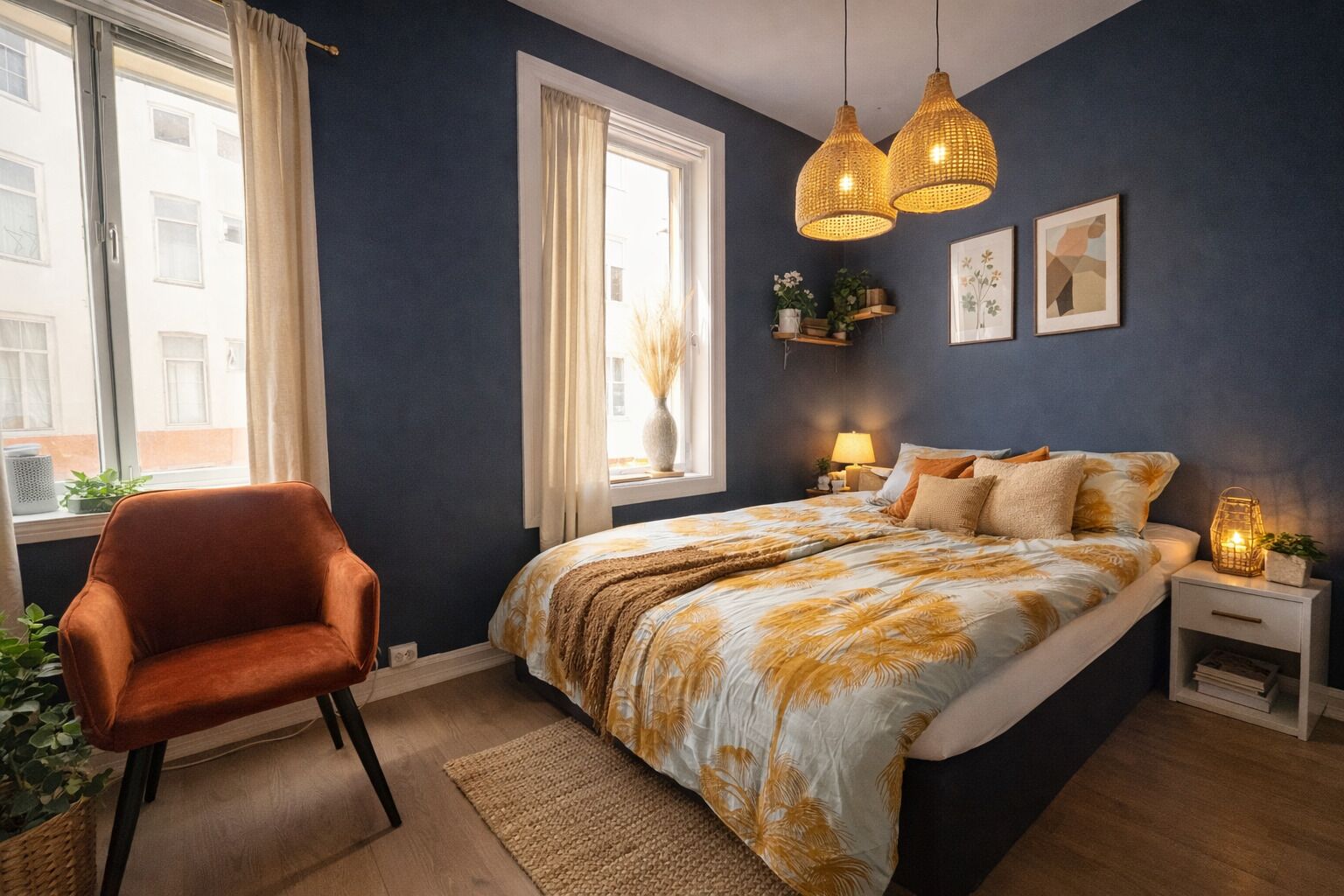 1 غرفة نوم ومكواة/لوح كي وواي فاي وملاءات أسرّة