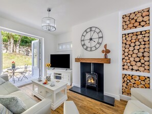 TV, fireplace - 3 bedroom accommodation in Brynrefail, Nr Caernarfon (Brynrefail, Nr Caernarfon)