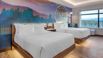 Standard Room, 2 Queen Beds, Mountain View | Premium bedding, desk, laptop workspace, blackout drapes