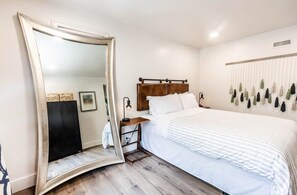 1 bedroom, desk, iron/ironing board, travel cot