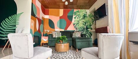 TV connectée, cheminée