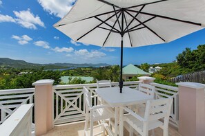 Outdoor dining - Private Pool.  Ocean View.  East End.  Gated Community. (St Croix)