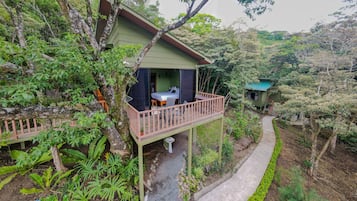 Cabana familiar, balcó, vistes al jardí | Balcó