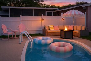 Outdoor pool, a heated pool