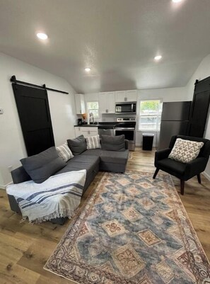 Living area - Newly Remodeled Modern Cottage w/ 2 bedrooms, Wi-Fi, AC in peaceful Clear Lake (Clear Lake)