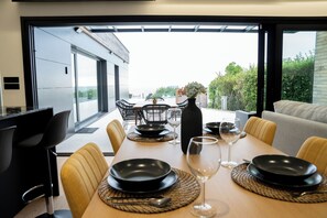 Luxury Villa, Beach View | Private kitchen | Espresso maker, electric kettle, dining tables