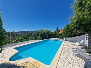 Outdoor pool, a heated pool