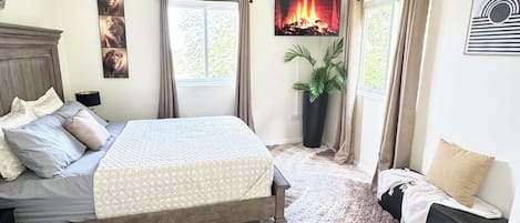2 bedrooms, iron/ironing board, travel crib, free WiFi