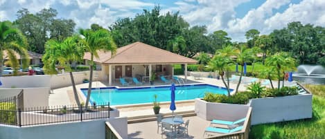 A heated pool