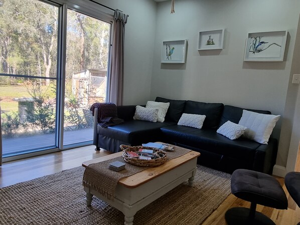 Smart TV, chimenea y libros