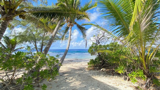 Beach nearby, white sand, beach towels