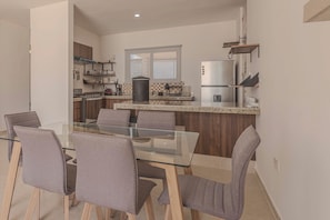 Family House, 2 Bedrooms, Patio, Pool View | Dining room - New Merida Retreat with Private Pool (Mérida)