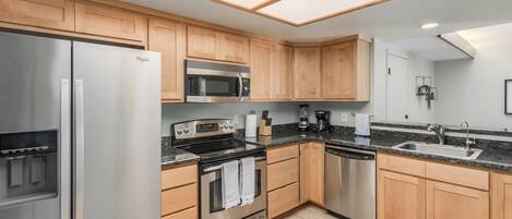 Microwave, oven, stovetop, dishwasher